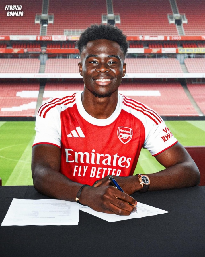 Here we go！罗马诺：萨卡将与阿森纳续约5年，新合同至2031年